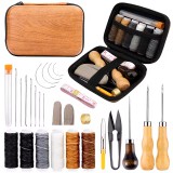 Leer Reparatie Set | Naaisetje | 27 delig | Leer - Canvas - Denim - Tentdoek | Hard case